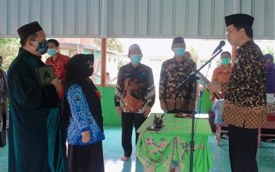 Pelantikan & Pengambilan Sumpah Jabatan Kepala Tata Usaha (TU) MTs N 2 Bangka Barat Tahun 2021