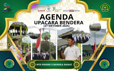 Upacara Bendera di MTs Negeri 2 Bangka Barat